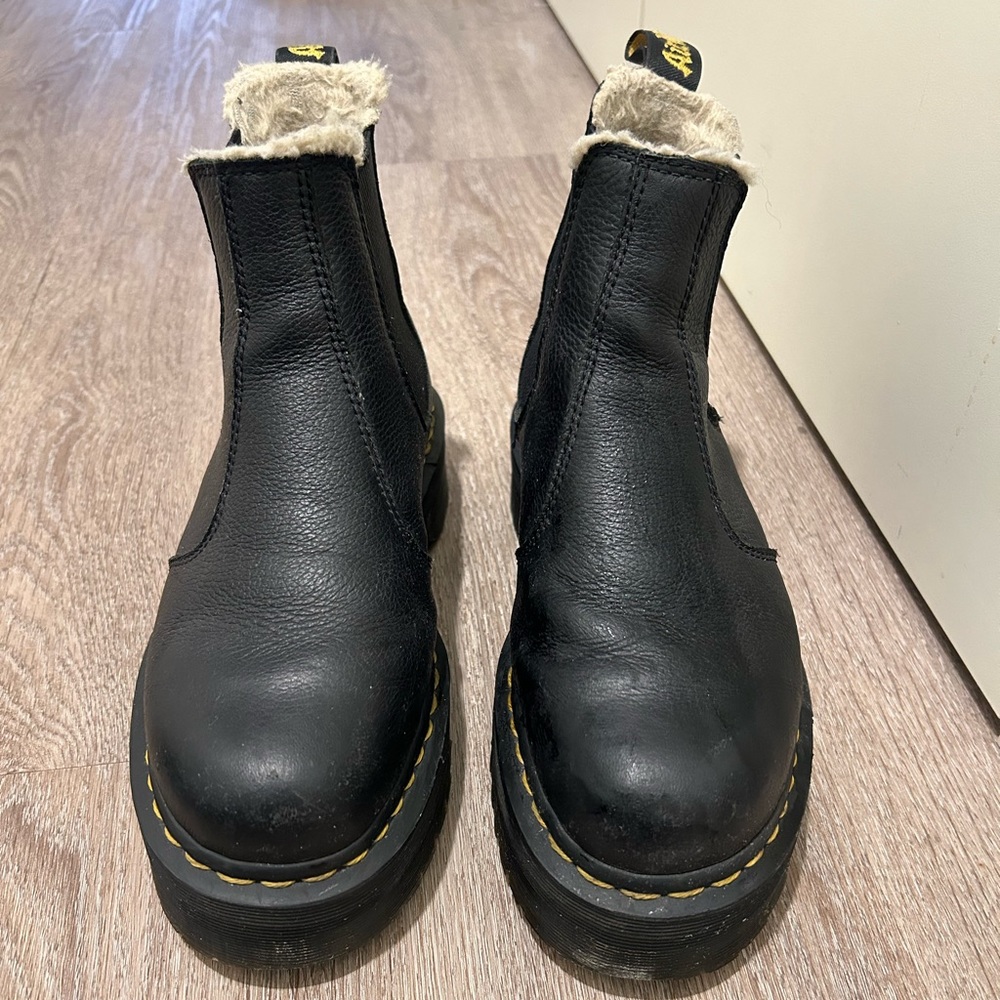 Dr. Martens Women's 2976 Faux Fur-Lined Platform Chelsea